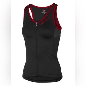 Castelli Solare Top Black/Red Cycling ,‎ size Large